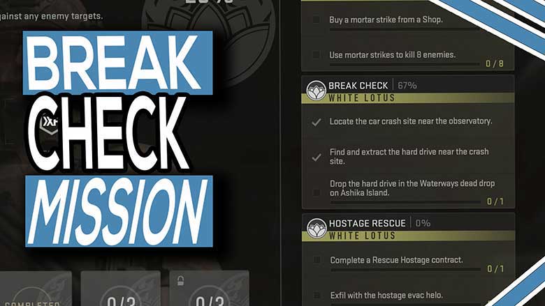 Call Of Duty DMZ Break Check Mission Guide