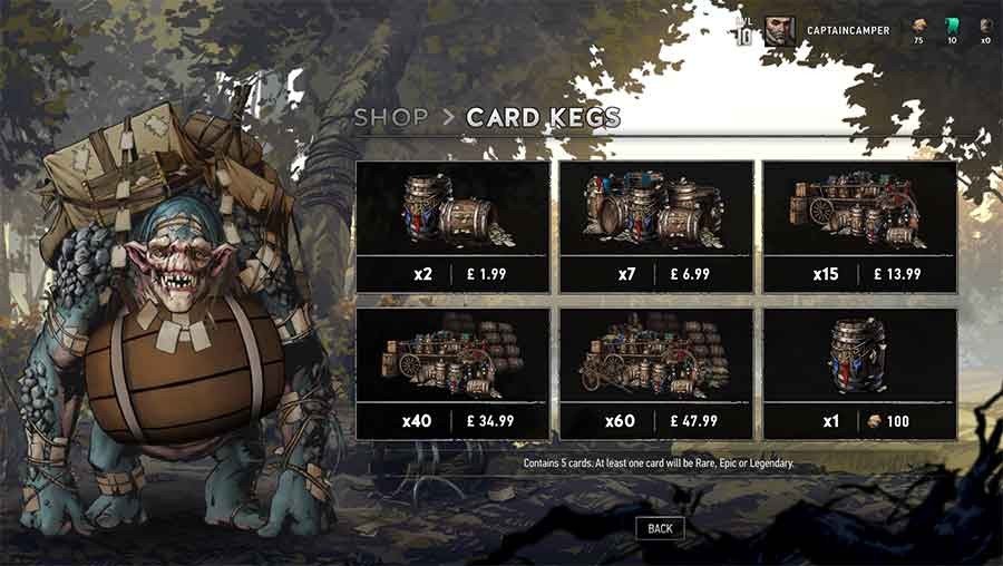 GWENT Buying Cards