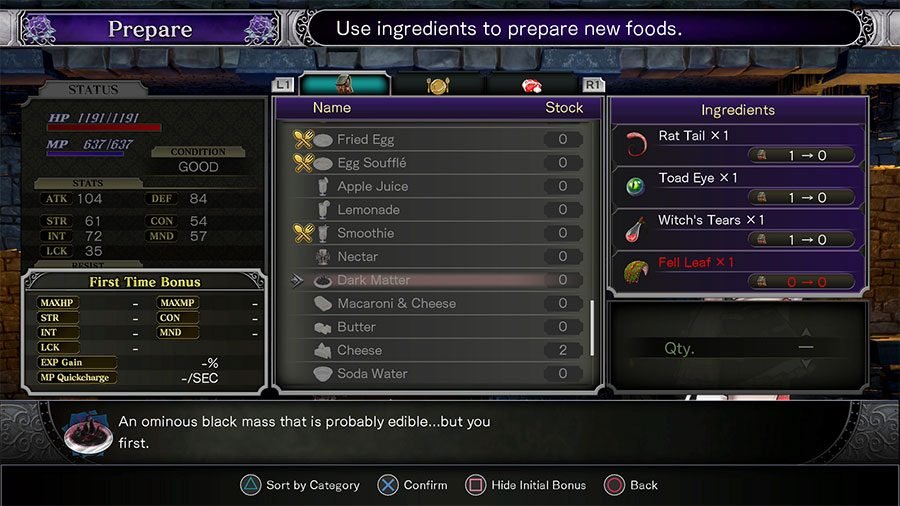 How To Craft Dark Matter In Bloodstained