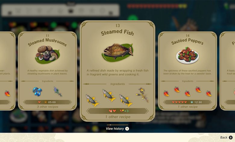 How To Find Recipes In Legend Of Zelda Tears Of The Kingdom
