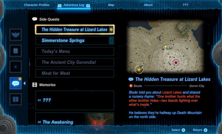 Hidden Treasure At Lizard Lakes Side Quest Guide For Legend Of Zelda Tears Of The Kingdom