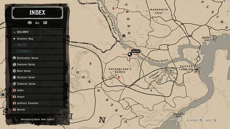 Where To Find Harriet In Red Dead Online