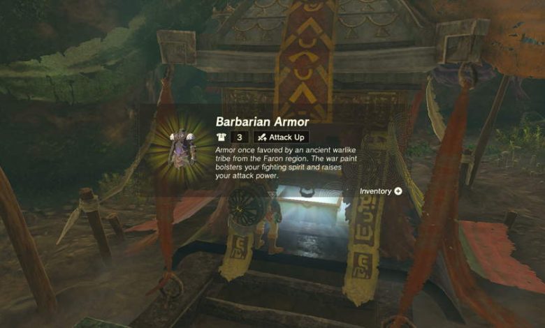 Where To Find The Barbarian Armor In Zelda Tears Of The Kingdom