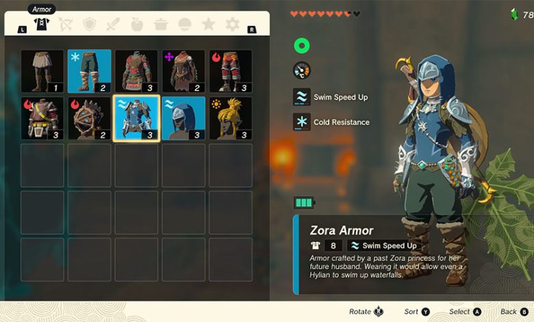 Where To Get Zora Armor Set In Legend Of Zelda Tears Of The Kingdom